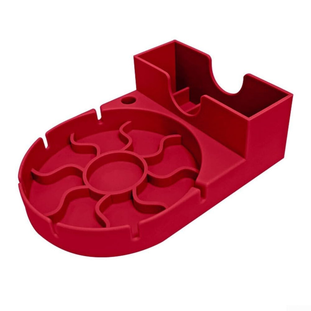 Bottle Drying Rack With Fast Drying Slots And Drip Tray For Cups Lids Travel Mugs Tumblers Red