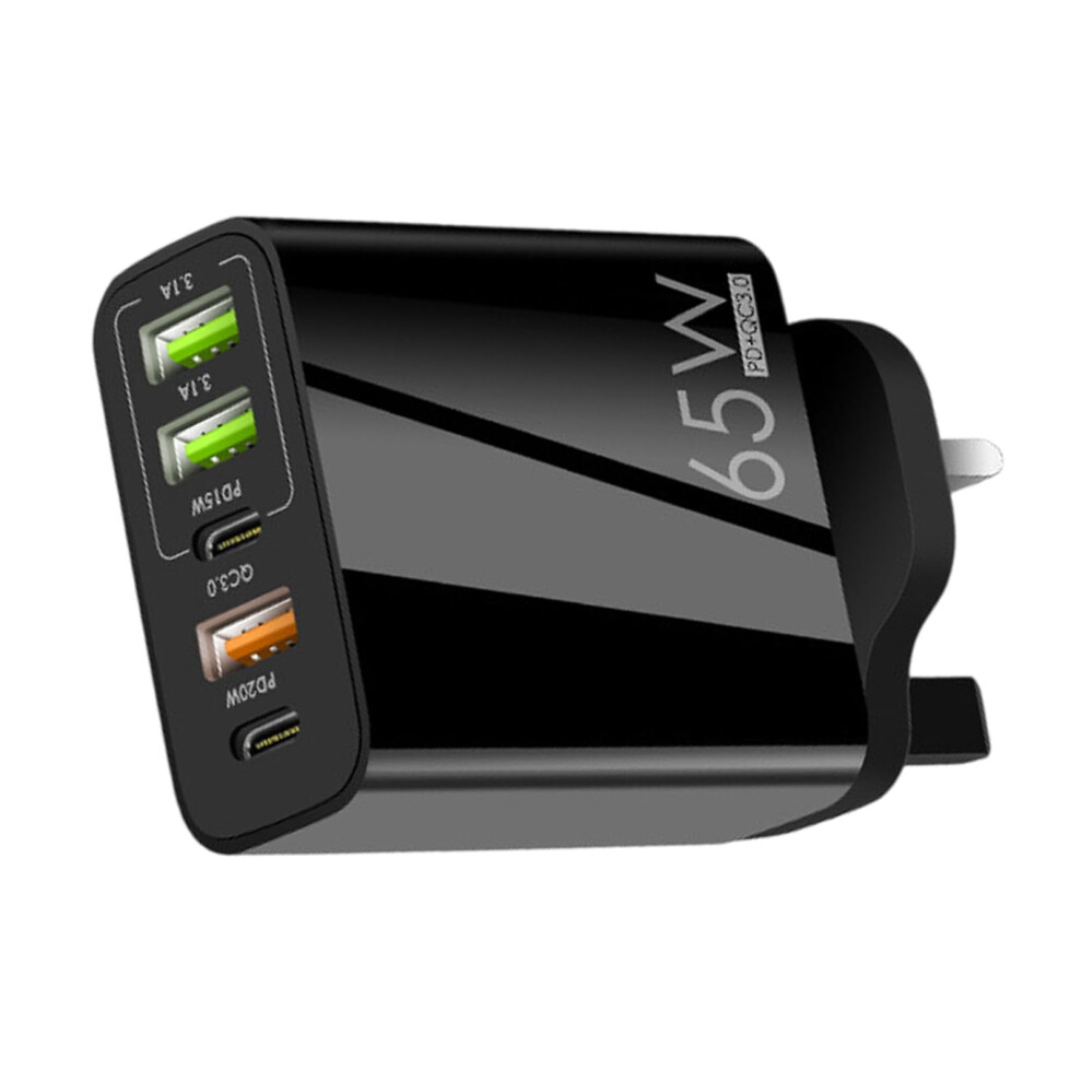 Charging Blocks 4Port Pd Typec Tablet Charging Pad Usbc Charger For Computer, Car, Home Black 9382693955074
