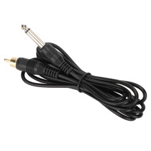 Cabo adaptador RCA com plugue RCA padrão para tatuagem, conector de 6,35 mm, fio de cobre puro com isolamento em PVC flexível, resistente a altas