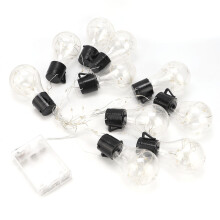 Waterproof Retro String Lights, 3.1m Solar Powered Outdoor Decorative Lights Warm White, Easy Installation for Battery Operated Warm White Lights