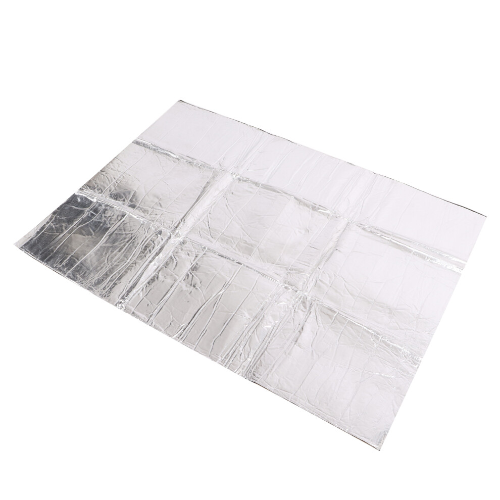 0.2In Hood Heat Shield Sound Dampening Pad 4.6X3.3ft Silver 9371377740112