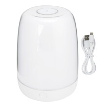 Lampada da tavolo RGB con cambio di colore e simulazione dell'alba, sveglia, portatile e ricaricabile, ideale per leggere e rilassarsi.