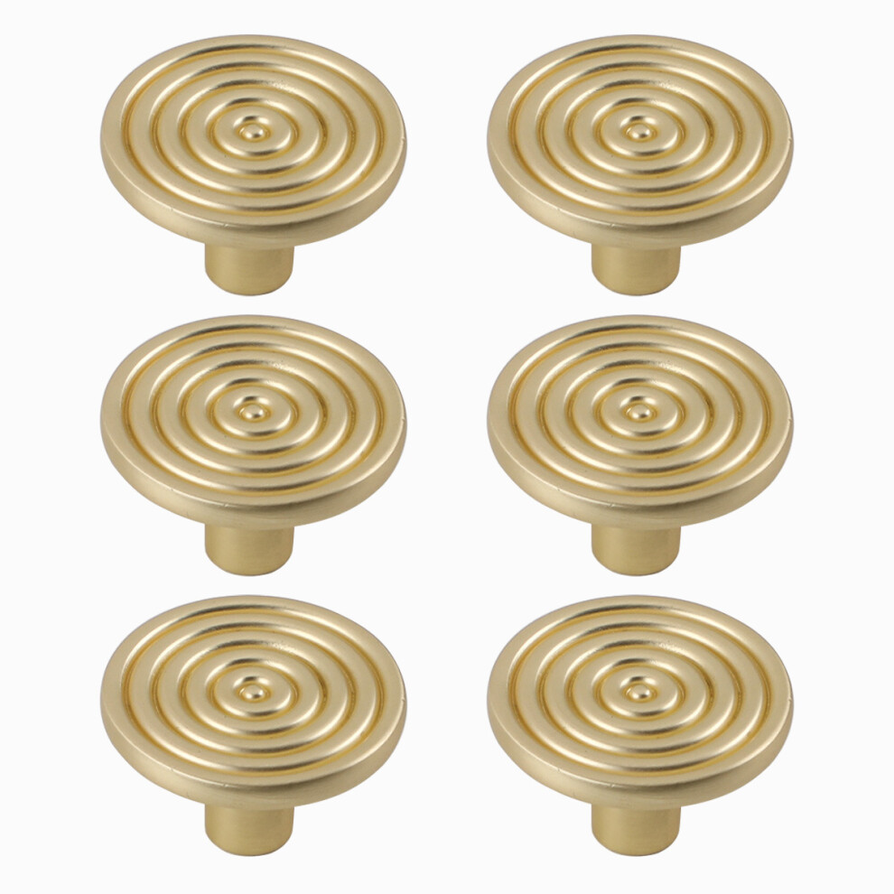 Drawer Pulls With Zinc Alloy Construction, Concentric Circle Pattern Champagne Bronze Cabinet Handles For Modern Furniture, Durable And Sturdy 9004841833965