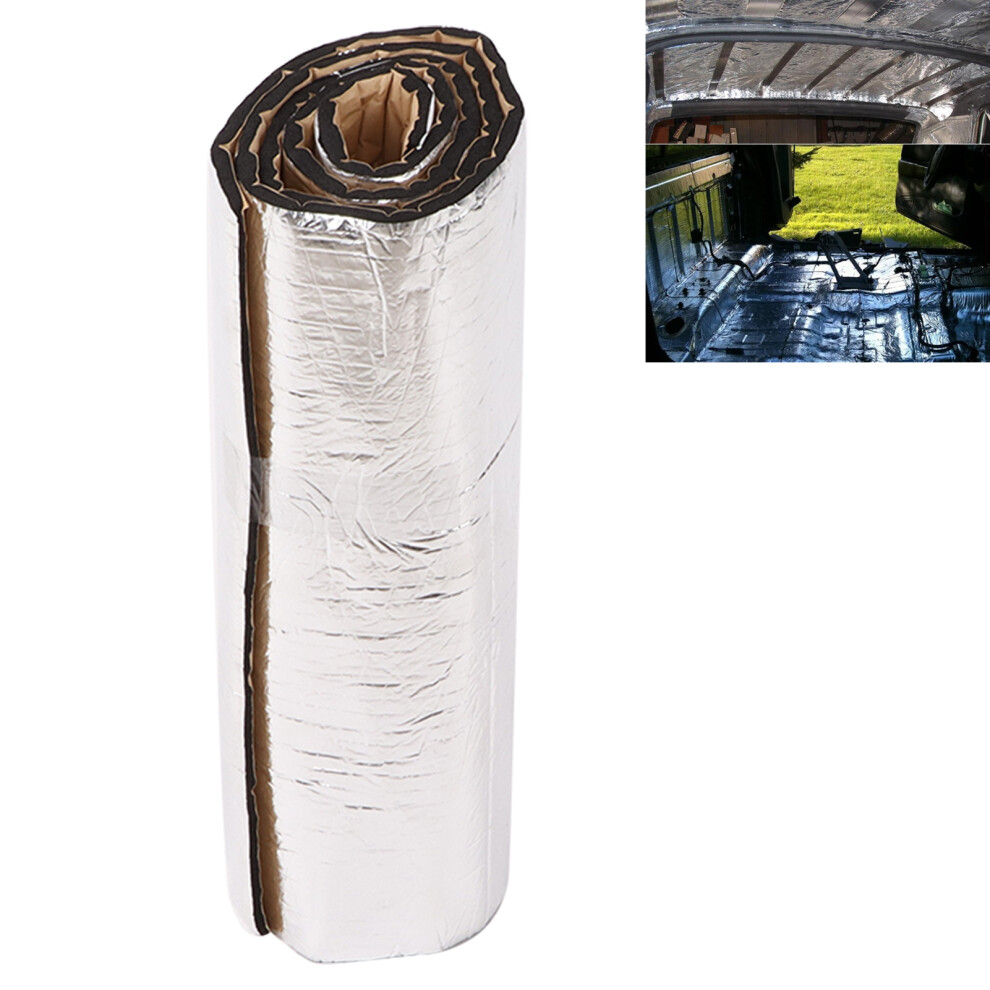 Universal 200X50cm Car Insulation Mat 10Mm For Hood Firewall Silver 4671377740095