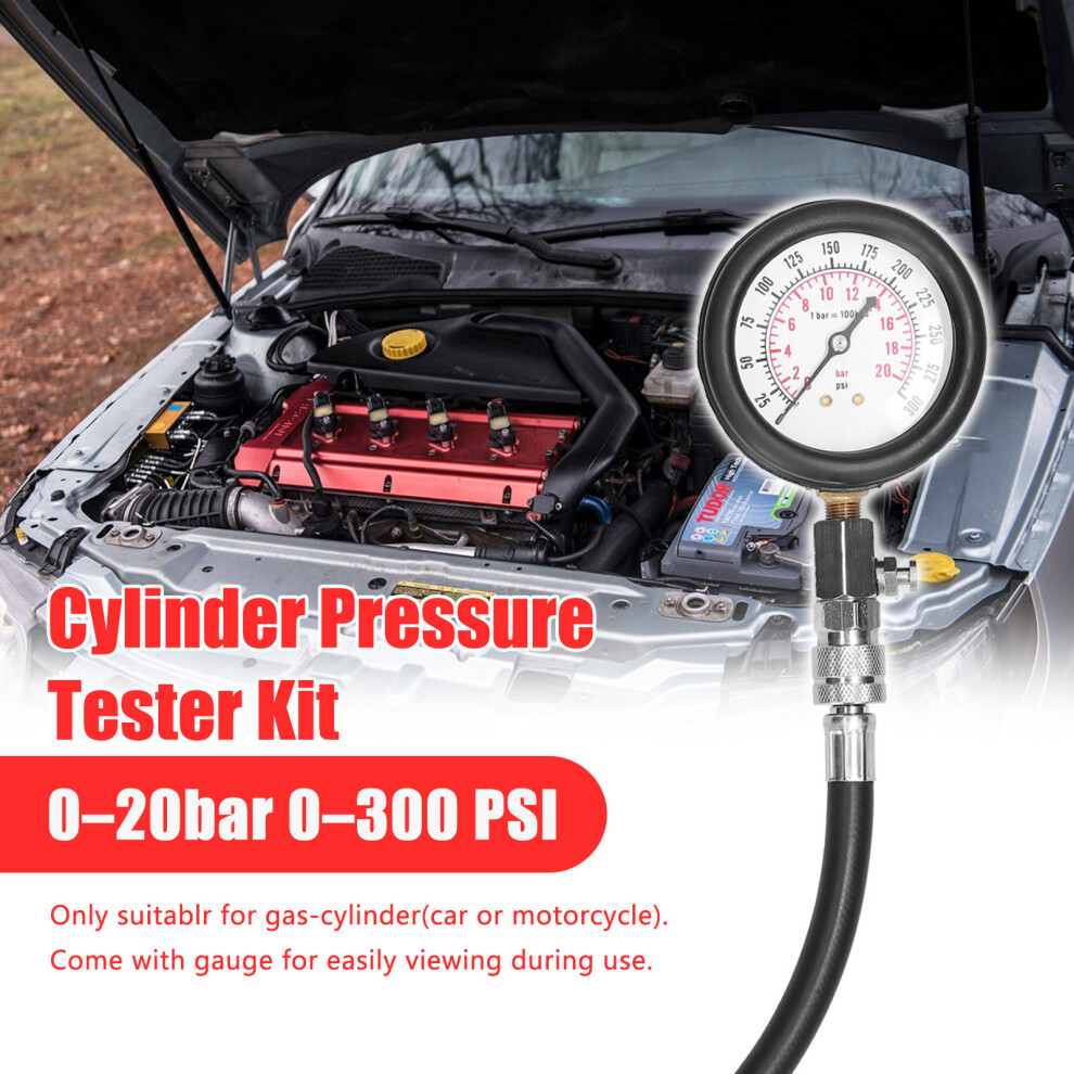 Professional Gas Cylinder Pressure Test Kit 0Â20Bar 300 Psi With Accessories 8771377740746