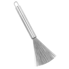 Stainless Steel Dish Brush Long Handle Pot Scrubber for Deep Corner Cookware Cleaning