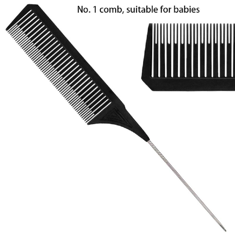 Unisex Stainless Steel Pintail Comb, Designed For Precision Hair Parting And Styling, Offers Superior Grip And Maneuverability For Halloween Parties