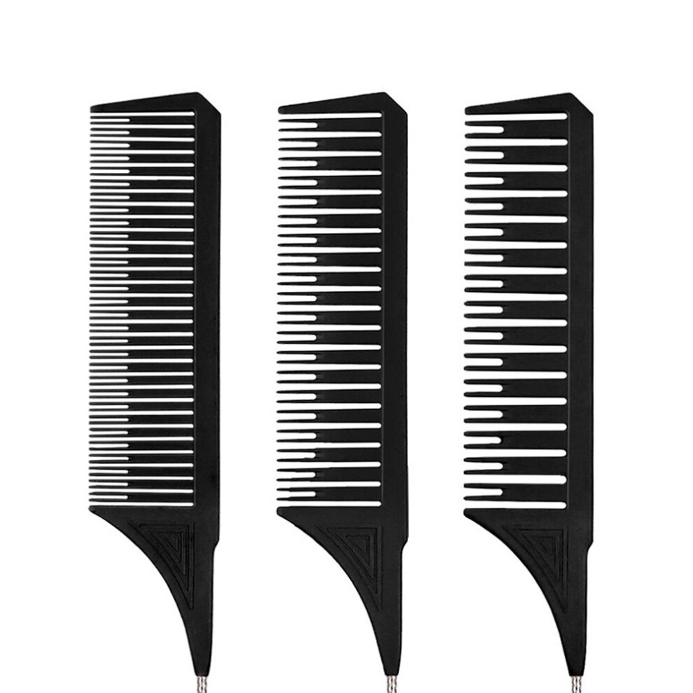 Black Nylon Hair Dyeing Comb & Styling Comb 25X3.5cm For Salon & Home