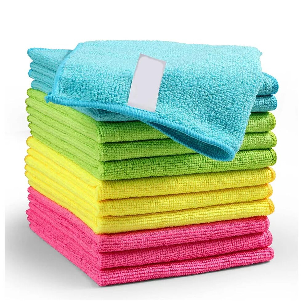 Microfiber Cleaning Cloths 12 Pack Ultra Absorbent Lint Towels For Kitchen And Car 11.5'X11.5' 9199774310680