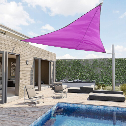 Voile d'ombrage triangulaire 3x3x3m violet UVProof 2