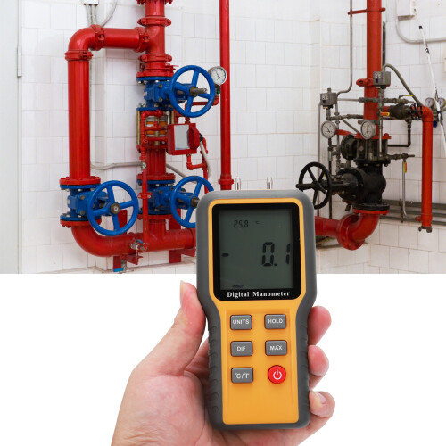Digital Handheld WindPressure Manometer 2.999Psi, Auto Shutoff