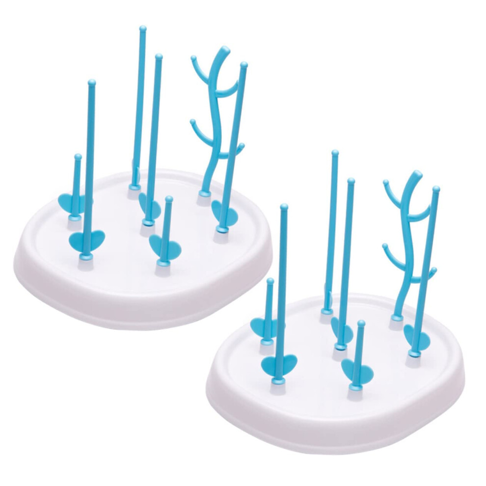2pcs Bottle Drying Rack with Drain Board, Detachable Baby Bottle Stand for Fast Drying Kitchen Use