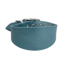 Handcrafted Leathers Collar for Lurchers Puppy Wide-L Sky Blue