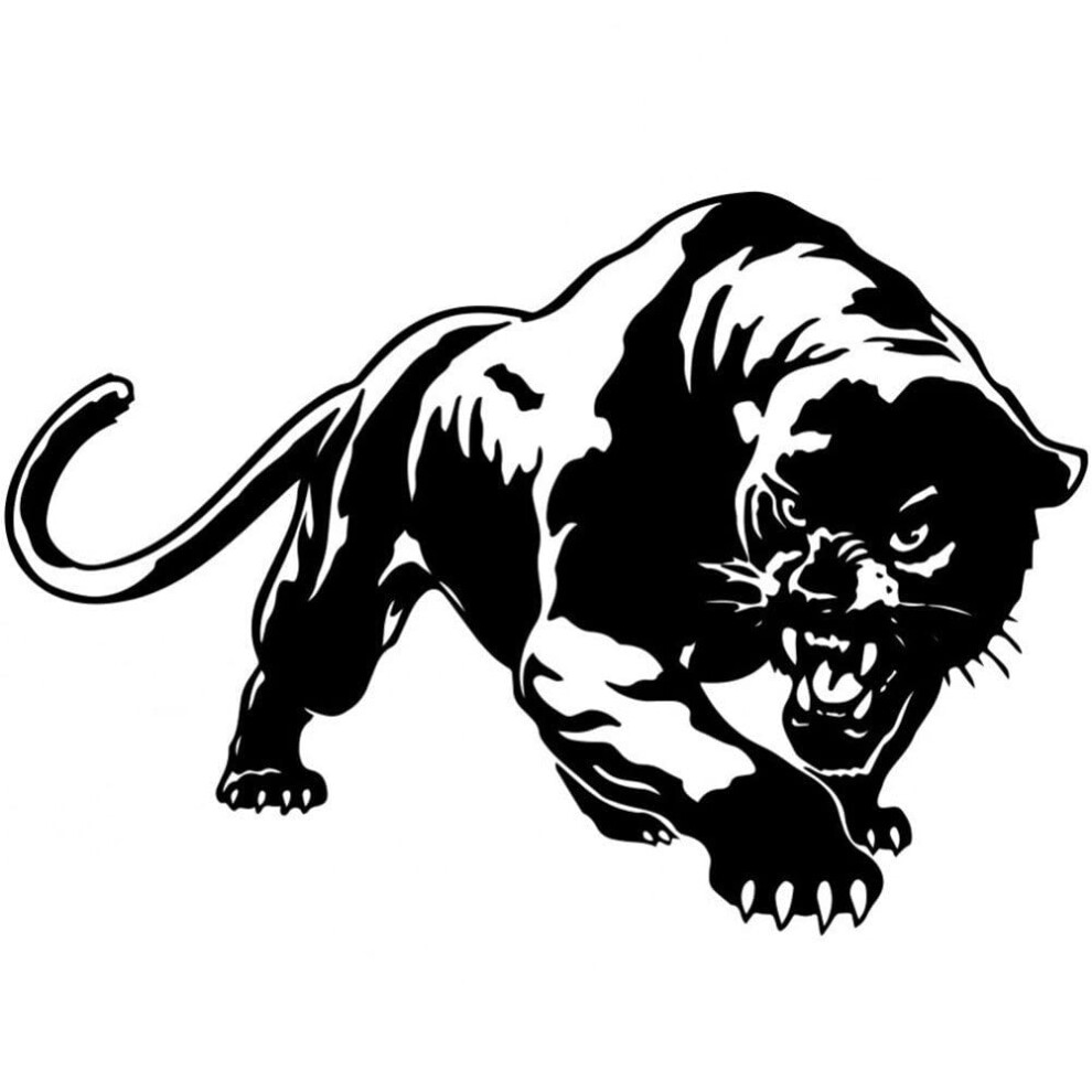 Car Stickers Leopard Pattern Panthershape Selfadhesive Window And Body Decals For Bonnet And Mirror Black 9187378654712