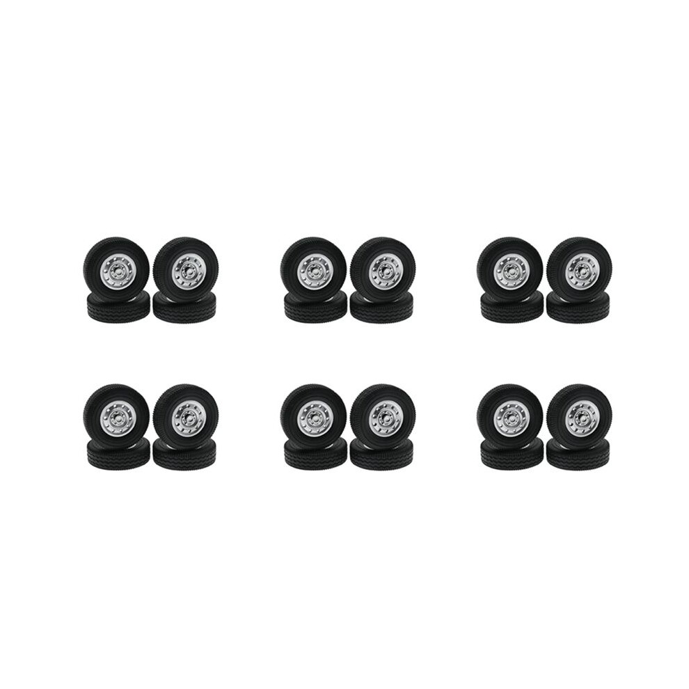 24Pcs Rubber Wheel Tire Tyre For Wpl D12 1/16 Rc Drift Truck Car Spare Parts Accessories 6032093769056