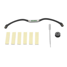 Line Marker Ruler for Eyebrow Tattoo Featuring Sealed Glue Tank Precision Brow Mapping Tool with Sponge Strip and Ink Dropper Reusable Aluminum Alloy