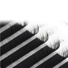 Einfache Fan Volume Wimpern - Dicke, lockige, synthetische Fasern, schwarz