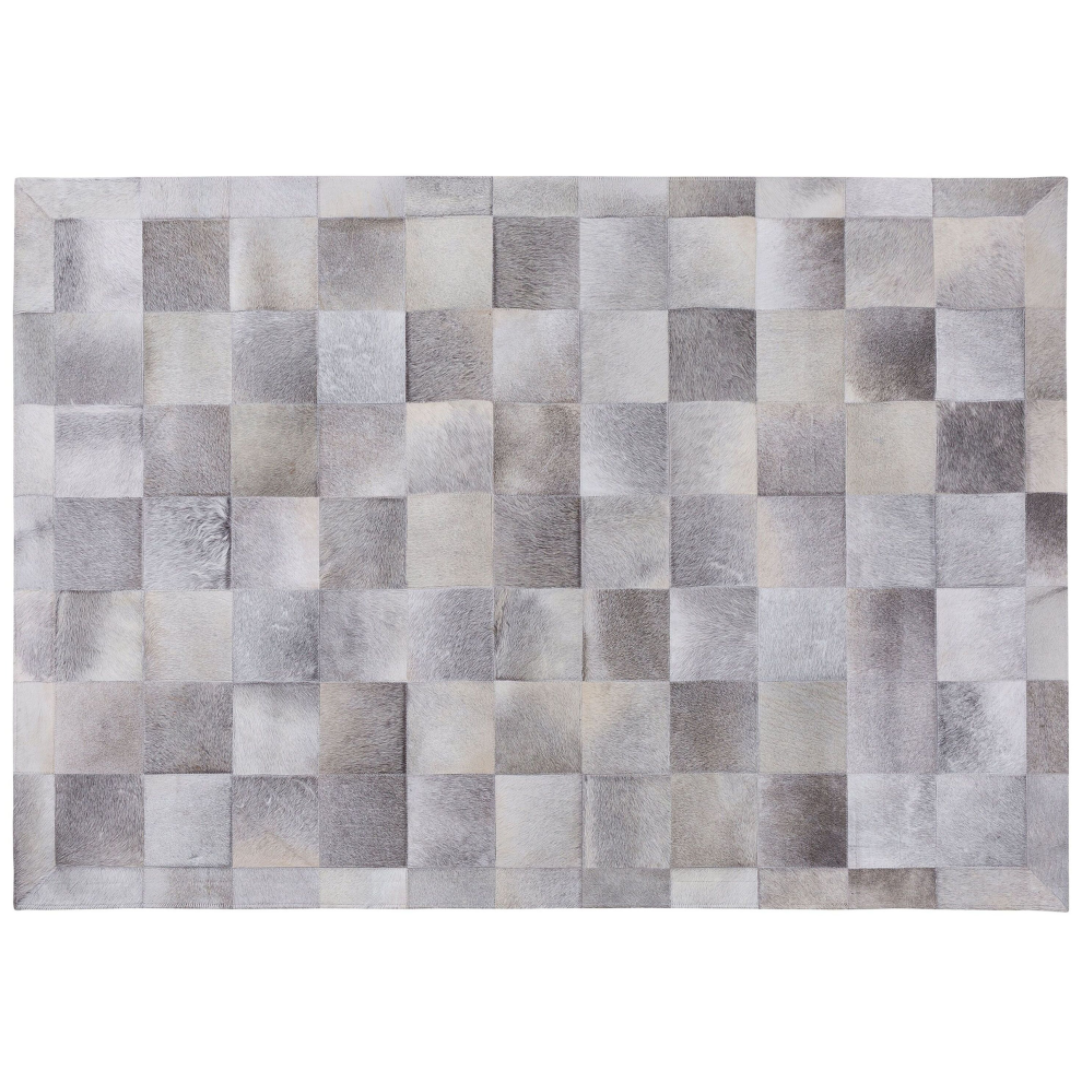 Rug ALACAM Grey 160 x 230 cm Leather