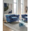 Beliani Armchair CHESTERFIELD Velvet Navy Blue 4