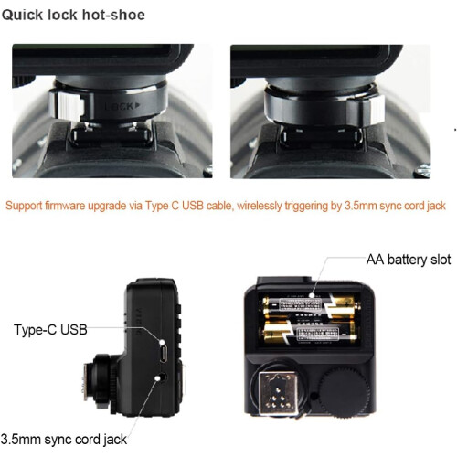 X2TS Wireless Flash Trigger For Sony, Bluetooth App Control, 1/8000s HSS, Transmitter For Sony Alpha Cameras 1
