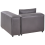 Beliani Corner Seat BRANDE Symmetrical Black Fabric 5