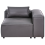 Beliani Corner Seat BRANDE Symmetrical Black Fabric 4