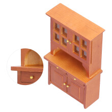 Armadietto per casa delle bambole in scala 1:12 - Marrone 15,5x9x3,4cm