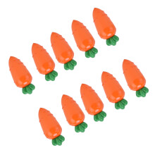 10PCS Carrot Shape Candy Box Plastic Container 12x5cm Yellow