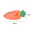 10PCS Carrot Shape Candy Box Plastic Container 12x5cm Yellow 5