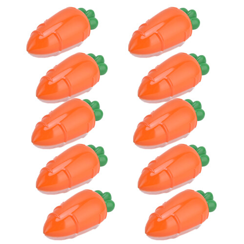 10PCS Carrot Shape Candy Box Plastic Container 12x5cm Yellow 2