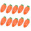 10PCS Carrot Shape Candy Box Plastic Container 12x5cm Yellow 12