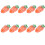 10PCS Carrot Shape Candy Box Plastic Container 12x5cm Yellow 14
