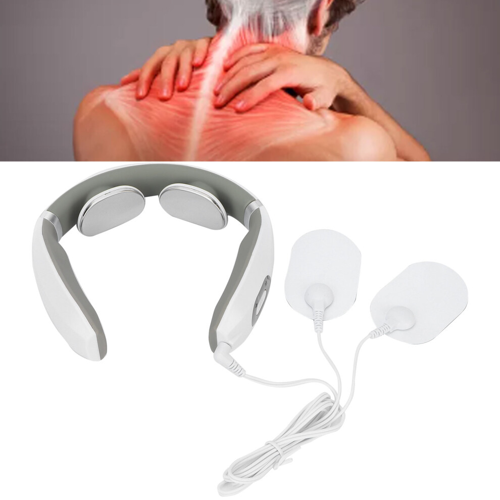 Smart Neck Massager, Electric Pulse Cervical Relaxer, White