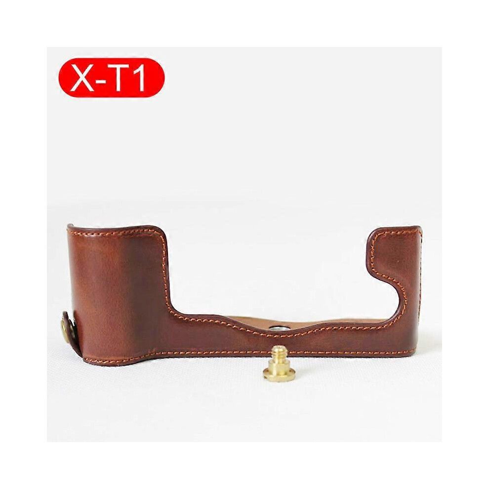 Camera Half Case Protective Grip Compatible With Fujifilm X-T1/X-T2/X-T3/X-T4 Synthetic Leather Aluminum Xt1 Coffee 6901508001534