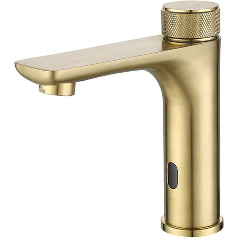 Infrared Sensor Faucet Brushed Gold 1/2 Inch Interface Automatic Touchless 6901508002364