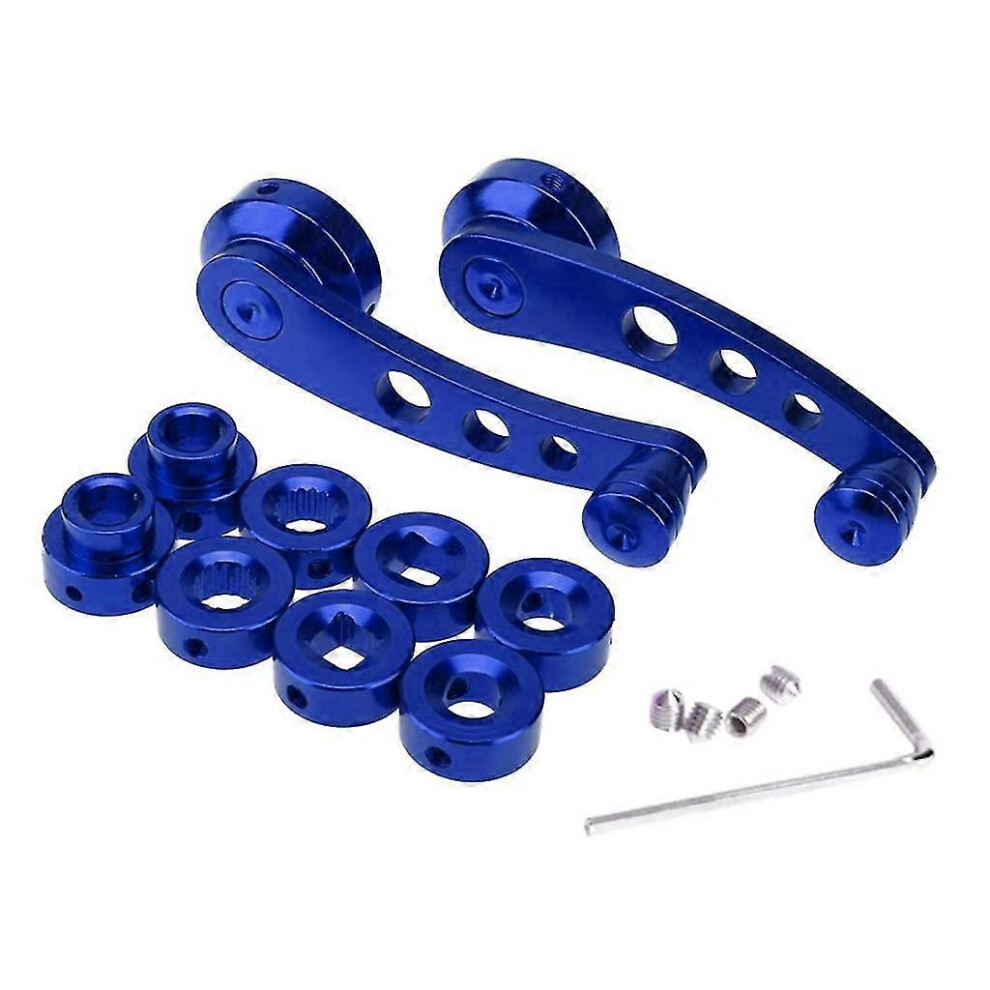 Window Crank Handle, Aluminum Alloy 2-Piece Set (Blue), Hard Anodized And Durable Blue 6901508002517