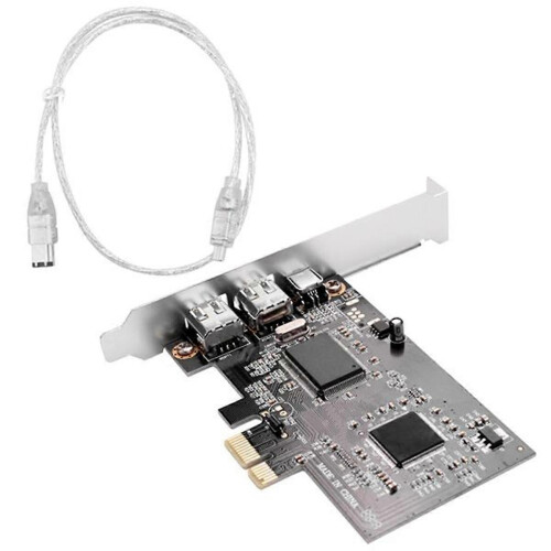 Κάρτα ελέγχου PCI-E FireWire 1394A 3 θύρες 26-pin + 14-pin Μεταφορά 100-400Mbps Μαύρη