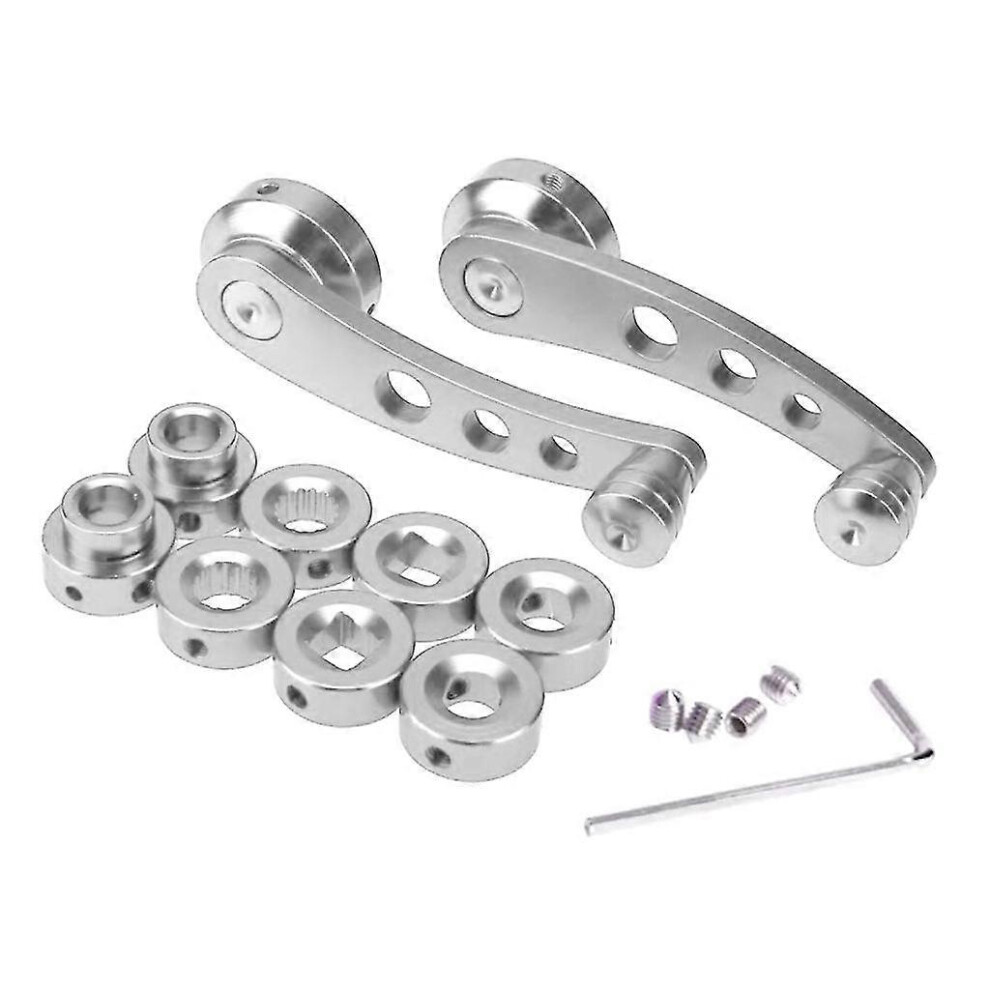 Car Window Crank Handle, Aluminum Alloy 2-Pack, Hard Anodized Treatment 6901508002524