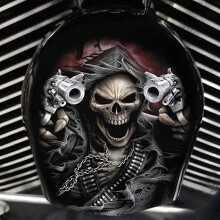 Motorcycle Bell Horn Cover voor Harley Gothic Stijl met Skeletondecoratie