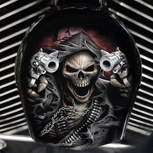 Κουβέρτα Καρούσας Μοτοσυκλέτας για Harley Στυλ Γοθικός με Διακόσμηση Σκελετού