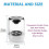 Bluetooth Draagbare Luidspreker Wit Bluetooth 5.0 7-Kleurige Verlichtingeffecten TWS Stereo 4