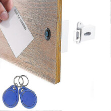 Invisible Electronic Cabinet Lock, ABS Material 1 Piece, Single Dual Mode RFID Wooden Cabinet Drawer Lock