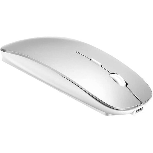 Wireless Bluetooth Mouse for MacBook iPad Laptop 3 Adjustable DPI 450mAh Rechargeable Silver