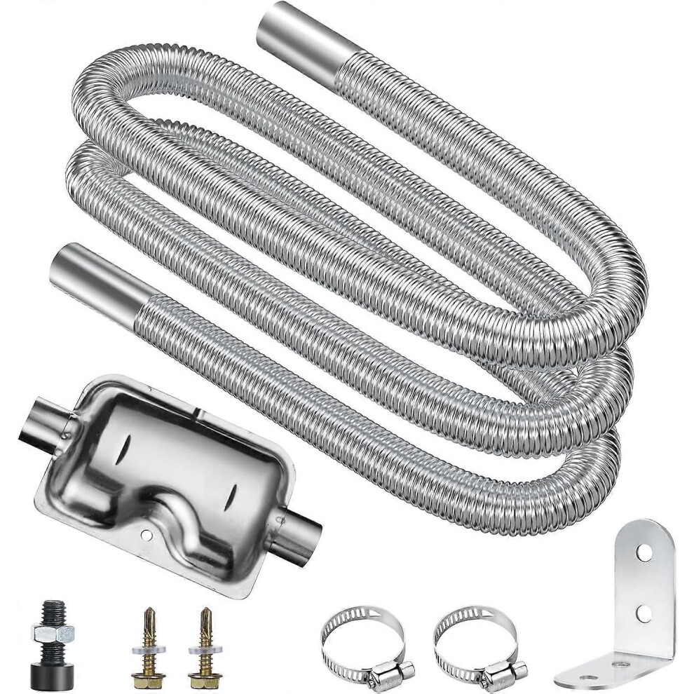 Automobile Diesel Parking Heater Exhaust Pipe 200Cm Stainless Steel With Muffler Noise Reduction And Corrosion Resistance 6901508003866
