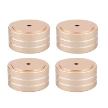 Aluminum Shockproof Foot Pads 4-Pack 40x20mm Gold for Audio Amplifiers Turntables