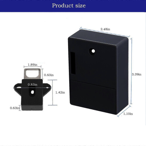 Electronic Cabinet Lock 1 piece ABS material Single and Dual Mode RFID Invisible Drawer Lock 2