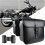 Θησαυρός Πλευρικός για Μοτοσυκλέτα 23x24x26cm Υλικό PU Εξωτερική Οδήγηση Μαύρο 3