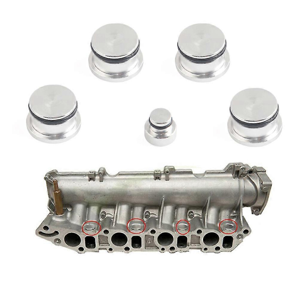 Intake Manifold Swirl Valve Plug, Suitable For Alfa Romeo, Fiat And Other 1.9 Models, Cnc Aluminum 5-Piece Set 6901508009059