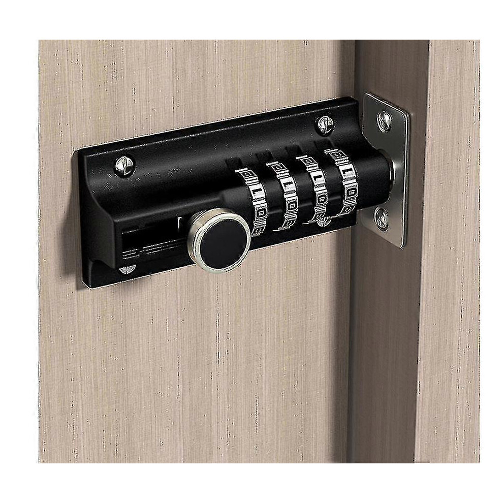 Mechanical Combination Lock, 4-Digit Password Sliding Door Lock, 10000 Combinations Rustproof And Waterproof 6901508009028