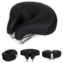 Sella da mountain bike 20*18cm Materiale PVC+PP+Acciaio Assorbimento degli urti Riduzione della pressione Ciclismo confortevole Nero
